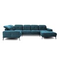 Coltar dreapta 6 locuri ELTAP, RT-40GO, Neviro, 350x201x77 cm, lemn/poliester, albastru deschis