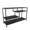 Comoda TV, Retricy, Robbins, 120x39x75 cm, PAL, Antracit / Negru