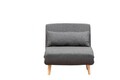 Canapea extensibilă cu 1 loc, Futon, 859FTN2328, Metal , Gri inchis