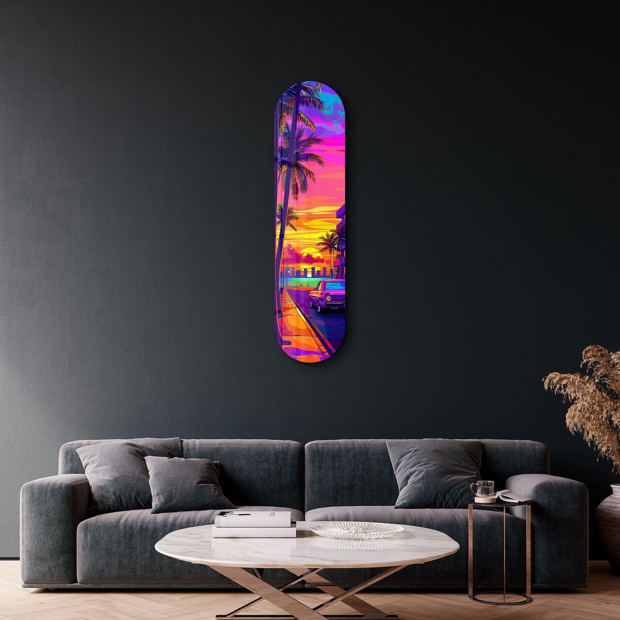Tablou decorativ, Miami 2, Dimensiune: 20 x 80 cm, Multicolor - view 2