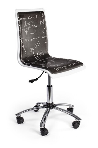 Scaun de birou Young Smoke, Bizzotto, piele ecologica, fumuriu