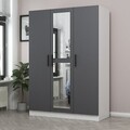 Dulap pentru haine, Minerva, Kale Anthracite, 135x210x52 cm, PAL, Antracit