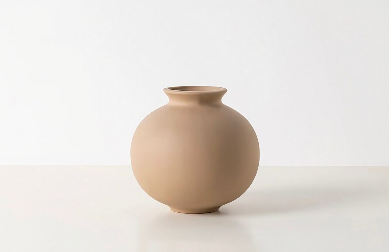 Vaza, CY0163, Ceramica, Maro deschis