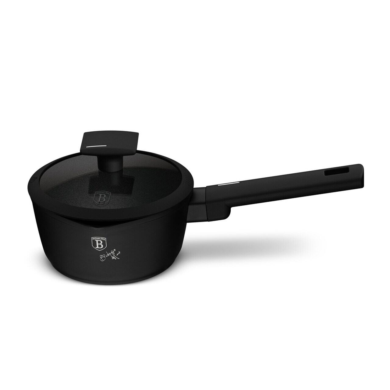 Cratita cu capac Berlinger Haus, Matte Black, 16 cm, 1.2 L, aluminiu forjat, negru - imagine 4