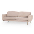 Canapea extensibila cu 3 locuri, Ndesign, 291NDS1329, Lemn, Roz pudra