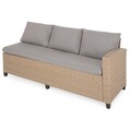 Set mobilier pentru gradina/terasa, Baxter, 3 piese, natur/bej