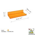Raft de perete acrilic, Hanah Home, Vivid, 50x10x4 cm, Portocaliu