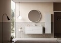 Set Dulap de Baie cu Chiuvetă și Oglindă (2 Piese), Hanah Home, Moonlight 120 v2, Alb mat