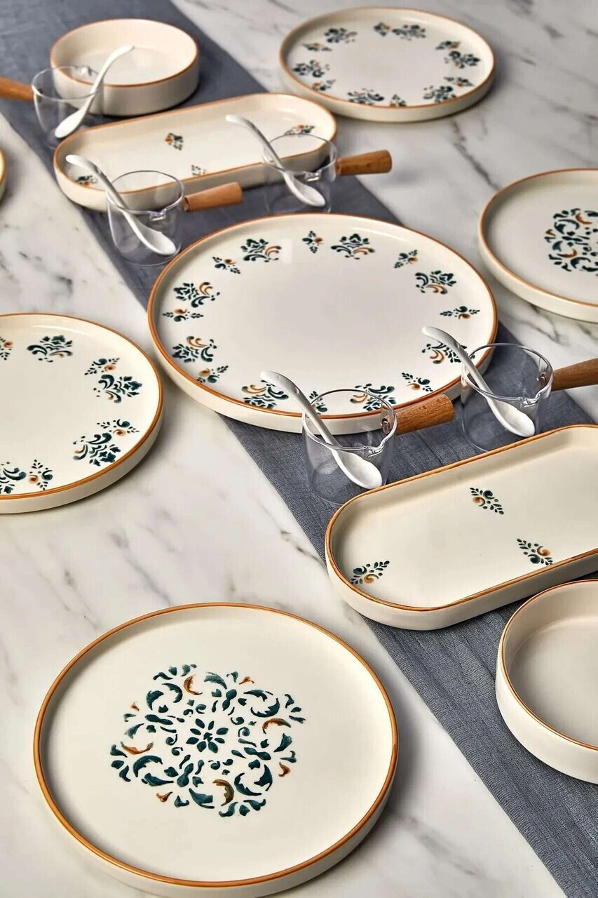 Set de mic dejun, Hermia, 430KSV6205, Ceramica, Farfurie: 19 cm (6 bucăți), Multicolor - view 2