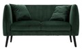Canapea Coalition, Mauro Ferretti, 136x75x77 cm, catifea, verde/negru