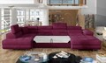 Coltar extensibil stanga 6 locuri ELTAP, Rod-23, Rodrigo, 345x202x90 cm, lemn/poliester, rosu