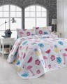 Cuvertura matlasata dubla King (IT) (ES), Kokteyl - White, Eponj Home, 65% bumbac/35% poliester