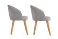 Set scaune 2 piese, Wayland, Bentley, Gri / Stejar deschis