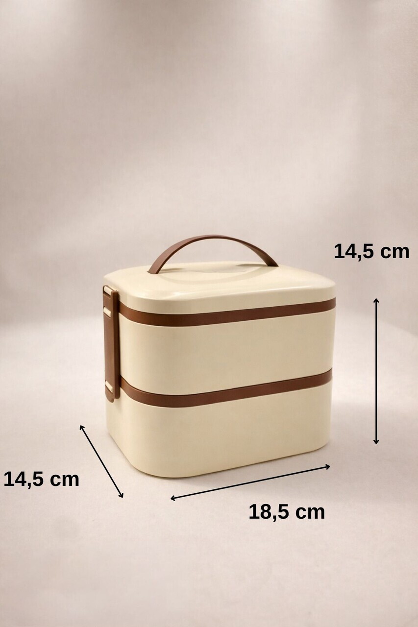 Cutie pentru pranz, Hermia, 721CBL1305, Inox, Izolat in vid, Crem - view 7