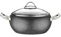 Set oale si tigai, 7 piese, Kutahya Porselen, ADR07TSGRNGRISYH, aluminiu/sticla, negru