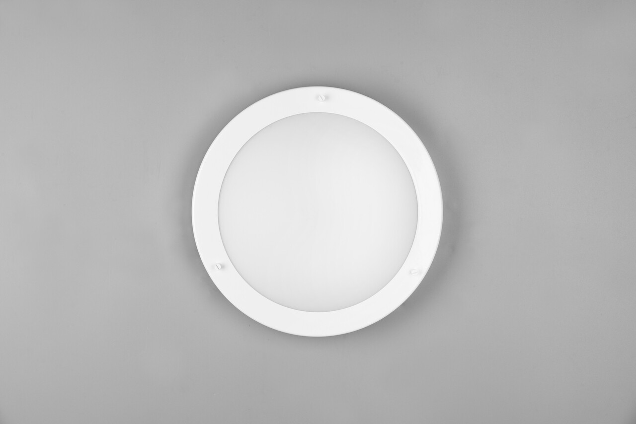 Plafoniera Condus, TRIO, 31.5x8 cm, 60W, 1x E27, metal, alb