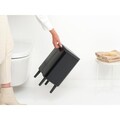 Cos de rufe, Brabantia, Bo Small, 7 L, 20.7x24.2x40 cm, otel, negru mat