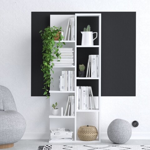 Biblioteca, emerald, viva, 60 x 150 x 18 cm, pal melaminat, alb