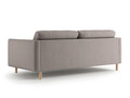 Canapea 4 locuri, Eden, Micadoni, 209x92x90 cm, catifea, gri beton