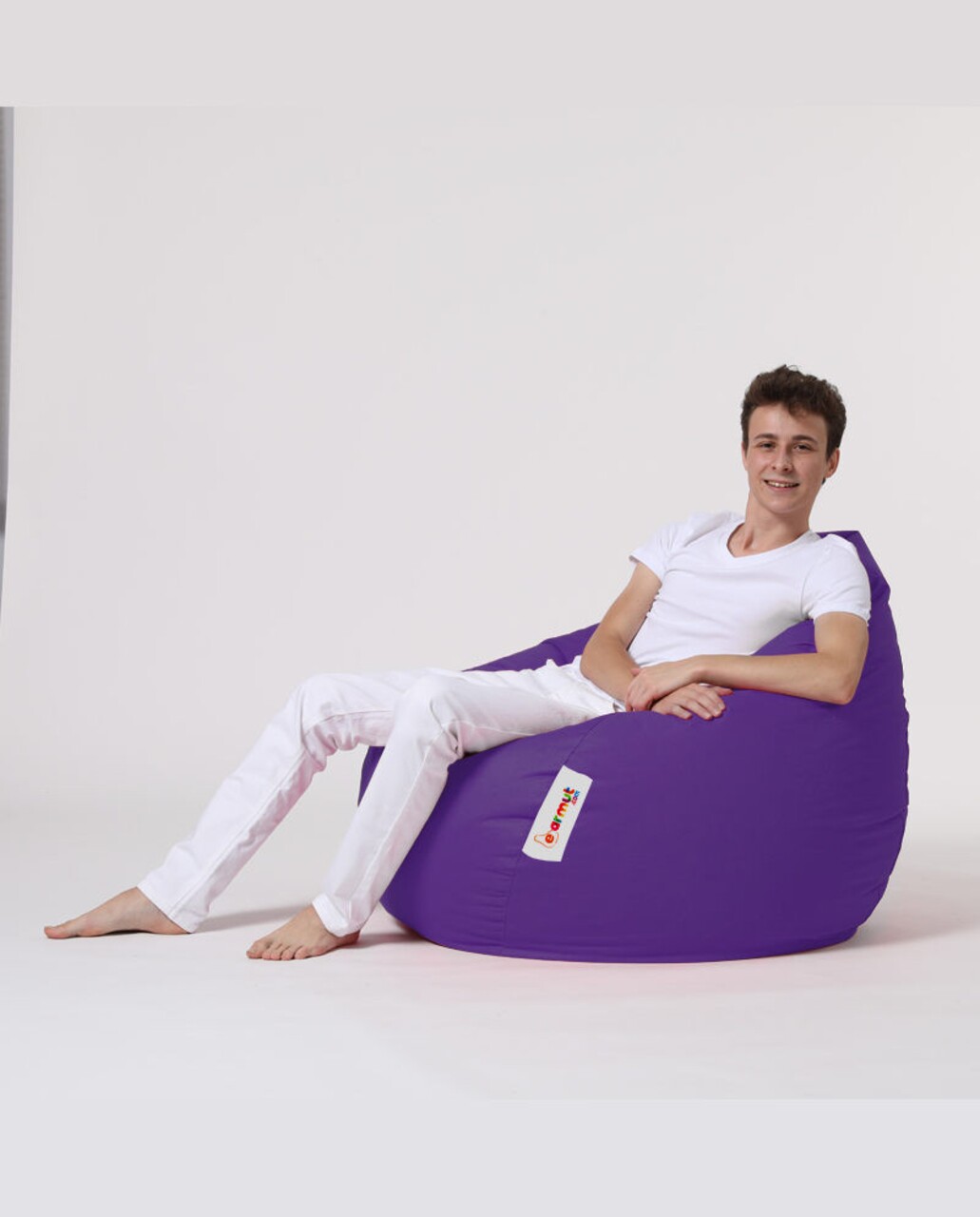 Fotoliu Puf, Bean Bag, Ferndale Premium XXL, 115 X 130 Cm, Poliester Impermeabil, Mov