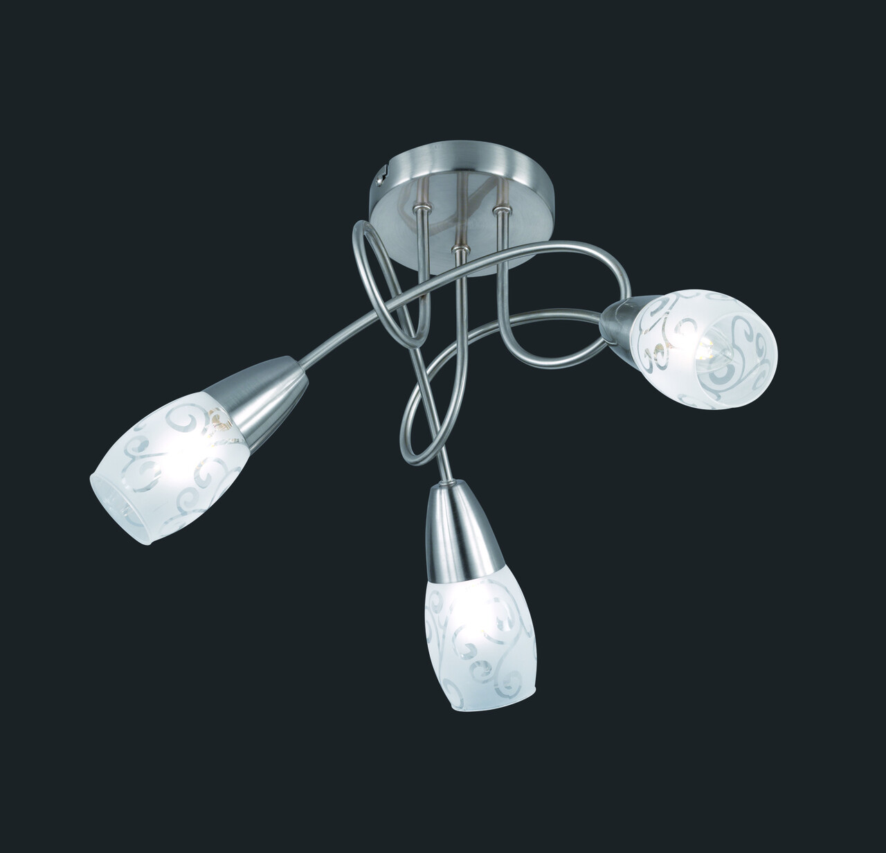 Plafoniera Colmar, RL, 47x25 cm, 28W, 3x E14, metal, argintiu