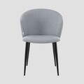 Scaun Lujo, Homla, 59x56.5x81 cm, metal/poliester, gri