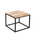 Masuta de cafea Maya, Homla, 110x60x45cm/50x50x40 cm, lemn/otel, natur/negru
