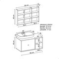 Set Dulap de Baie cu Chiuvetă și Oglindă (2 Piese), Hanah Home, 2572, MDF, Maro