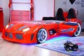 Pat pentru copii Car, Musvenus, Mnv3, 130x60x235 cm, Multicolor