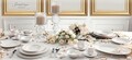 Serviciu de masa 18 piese, Senzatempo, Brandani, portelan New Bone China