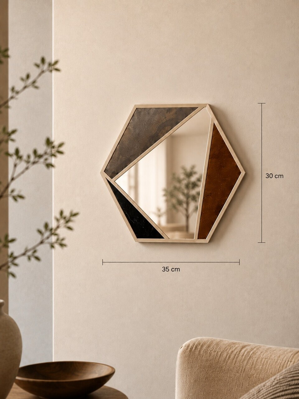 Oglinda decorativa, DM0016, Oglindă acrilică, Multicolor — imaginea 4