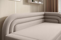 Canapea extensibila brat dreapta 3 locuri, ELTAP, Fabillo, 223x86x80 cm, lemn/poliester, bej