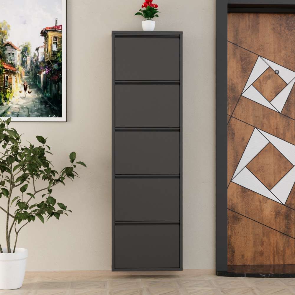 Pantofar, Hanah Home, 5 Piece Metal, 50x169x15 cm, Metal, Antracit