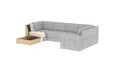 Coltar extensibil stanga 5 locuri ELTAP, LT-85MO, Blewett, 299x198x82 cm, lemn/poliester, gri deschis