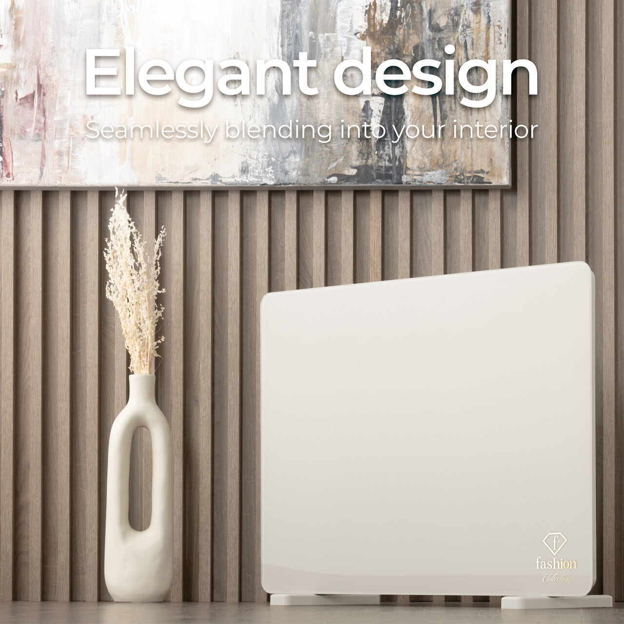 Panou electric de incalzire Fashion TV, Sahara, 64.5x6.6x43 cm, 1400W, sticla securizata, crem - view 5