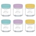 Set 6 borcane cu capac pentru hrana copii, Kilner, Bear, 110 ml, sticla, transparent