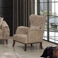 Fotoliu, Unique Design, 867UNQ1516, Lemn de carpen, Crem