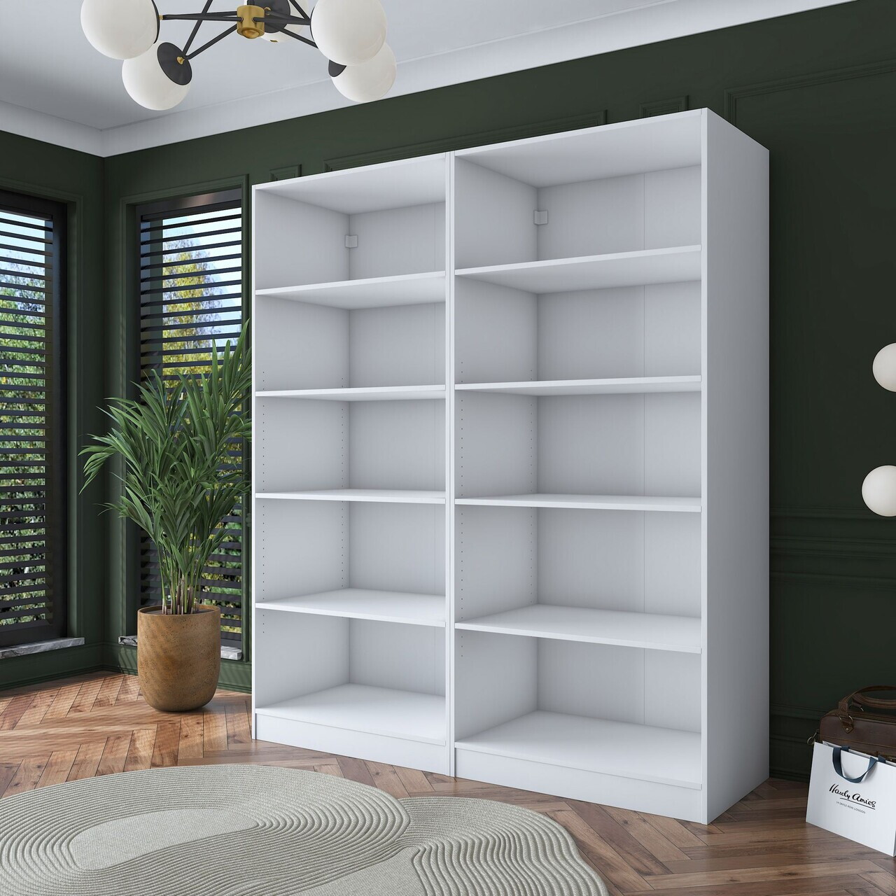 Dulap pentru haine, Hanah Home, BA165, 180x210x57.5 cm, PAL melaminat, Alb - view 6