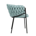 Scaun Merle, Homla, 59x45x78 cm, metal/poliester, verde