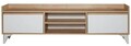 Comoda TV, Tuvalle, Tuval 045, 160x47x34 cm, Stejar / Alb