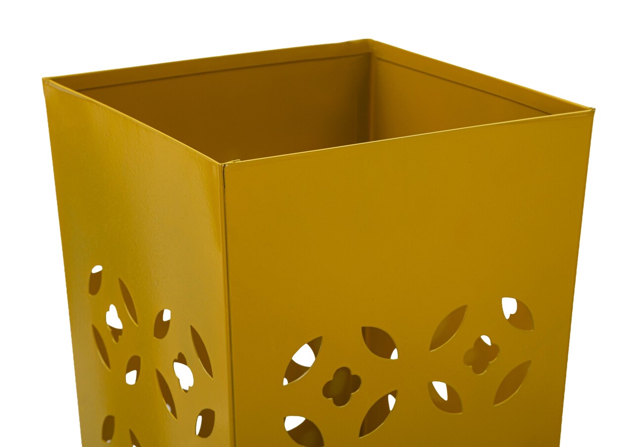 Suport pentru umbrele, Mauro Ferretti, Fit, 20x20x48 cm, metal, galben mustar - imagine 3