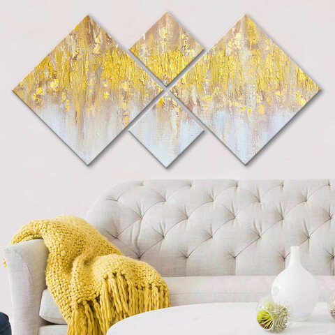 Set 4 tablouri decorative, 4MDF826596080, MDF, Imprimat UV, Multicolor Evans