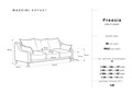 Canapea extensibila, Freesia, Mazzini Sofas, 3 locuri, cu lada de depozitare, 215x94x90 cm, catifea, albastru deschis
