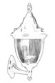 Lampa de exterior, Avonni, 685AVN1236, Plastic ABS, Negru