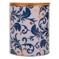 Recipient cu capac, Classic Flower, Creaciones Meng, 13.5x16.5 cm, metal/bambus