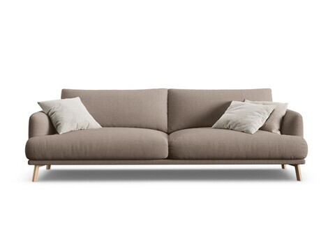 Canapea 4 locuri, Naomi, Micadoni Home, 230x95x75 cm, tesatura structurata, cappuccino