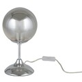 Veioza, Aldos, H.27 D.15 cm, E27, 40W, metal/sticla, argintiu/fumuriu