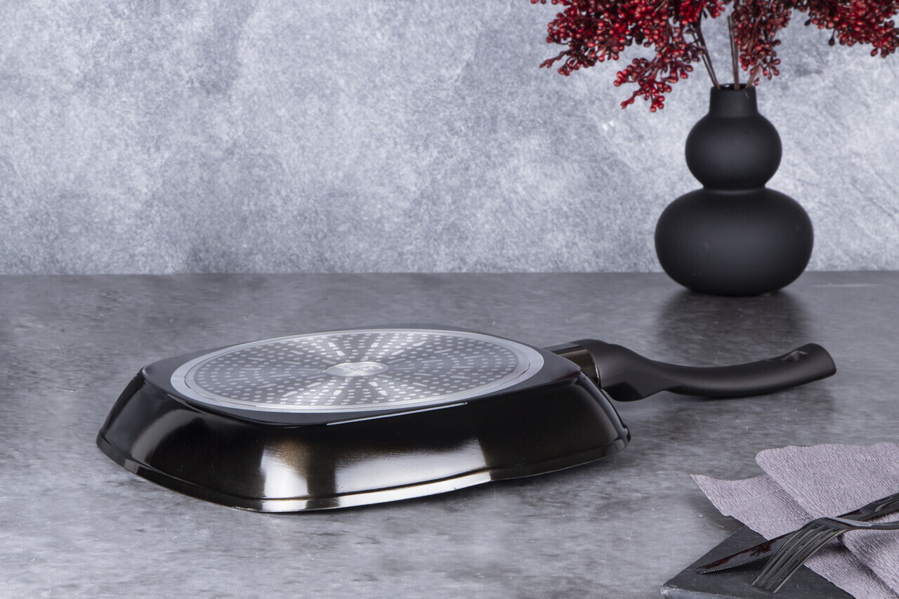 Tigaie grill Berlinger Haus, Shiny Black, 28 cm, 2.1 L, aluminiu forjat, negru - view 19