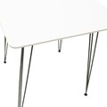 Masa Jade, Pakoworld, 70x70x75 cm, MDF/metal, alb mat/negru