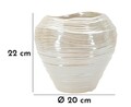 Vaza decorativa Round, Mauro Ferretti, 22x20 cm, ceramica, perla